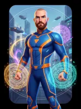 Modern Animation-style AI superhero artwork
